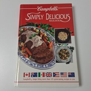 Vintage Campbell's Simply Delicious Recipe Book -‎ hardcover 1992 90s